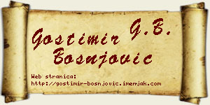 Gostimir Bošnjović vizit kartica